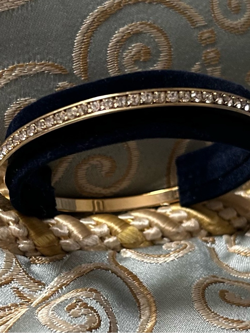 Swarovski Gold and Clear Crystal Line Bracelet - Picture 11 of 14